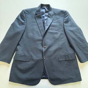 Ralph Lauren Chaps Men's Blue Two-Button Blazer Suit Jacket Size 46L